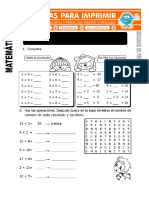 Ficha de Ejercicios de Multiplicacion para Segundo de Primaria 1