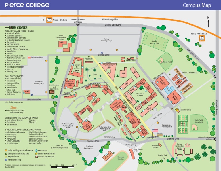 Pierce College Campus Map Overview | PDF | Leisure | Sports