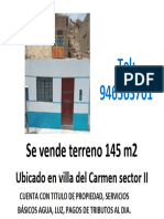 Se Vende Terreno 145 m2