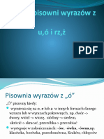 Zasady Pisowni Wyrazów Z Ó, U, Ż, RZ