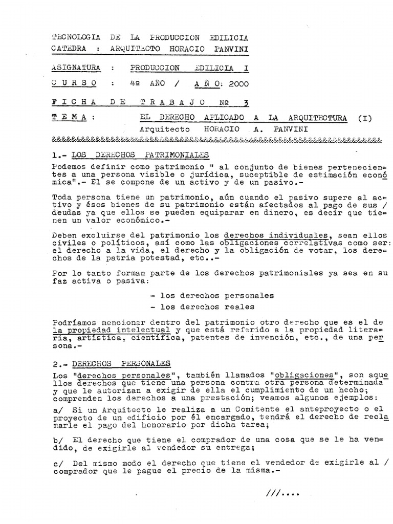 Ficha 13 - El Derecho Aplicado A La Arquitectura (I) . | PDF