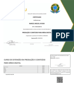 Certificado de Extensão 2023.2 - Marcel Miguel Ayoub - Curso de Extensão em Produção e Conteúdo para Mídia Digital