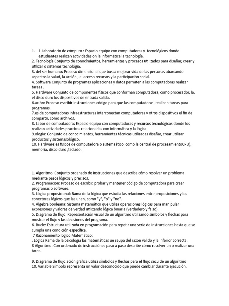 Conceptos Clave de Informática y Programación | PDF | Programa de ...
