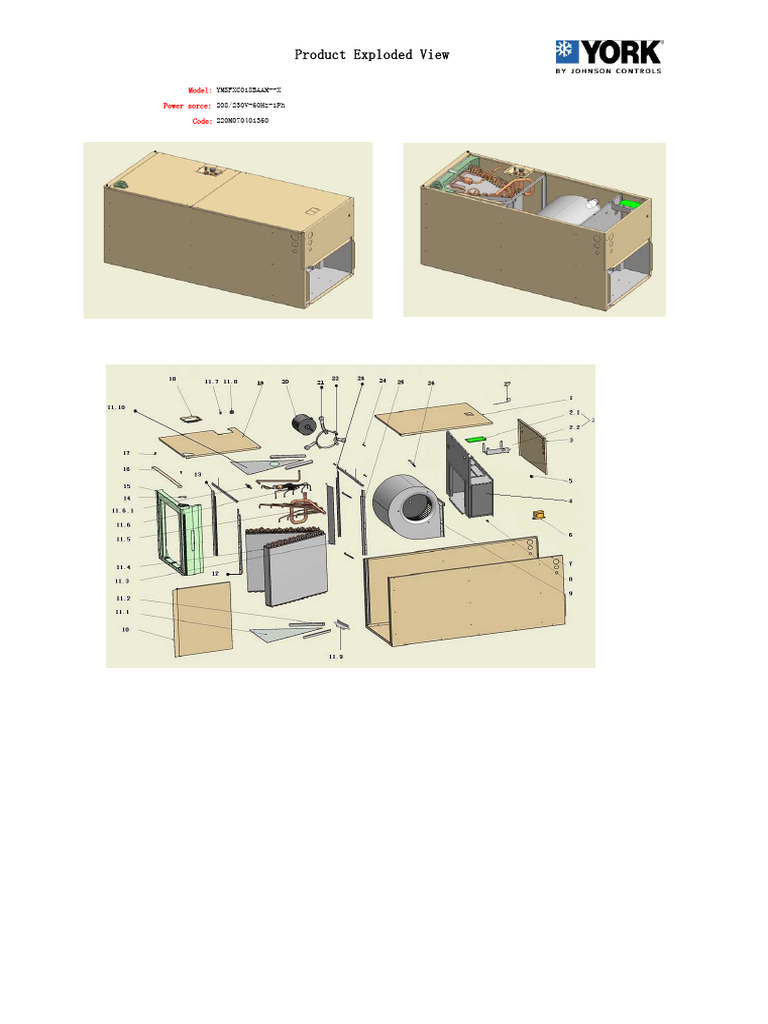 Frio Part Exploded View and BOM | PDF | Power (Physics) | Electrical ...