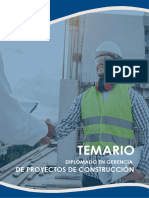 Temario - Diplomado en Gerencia de Proyectos de Construcción