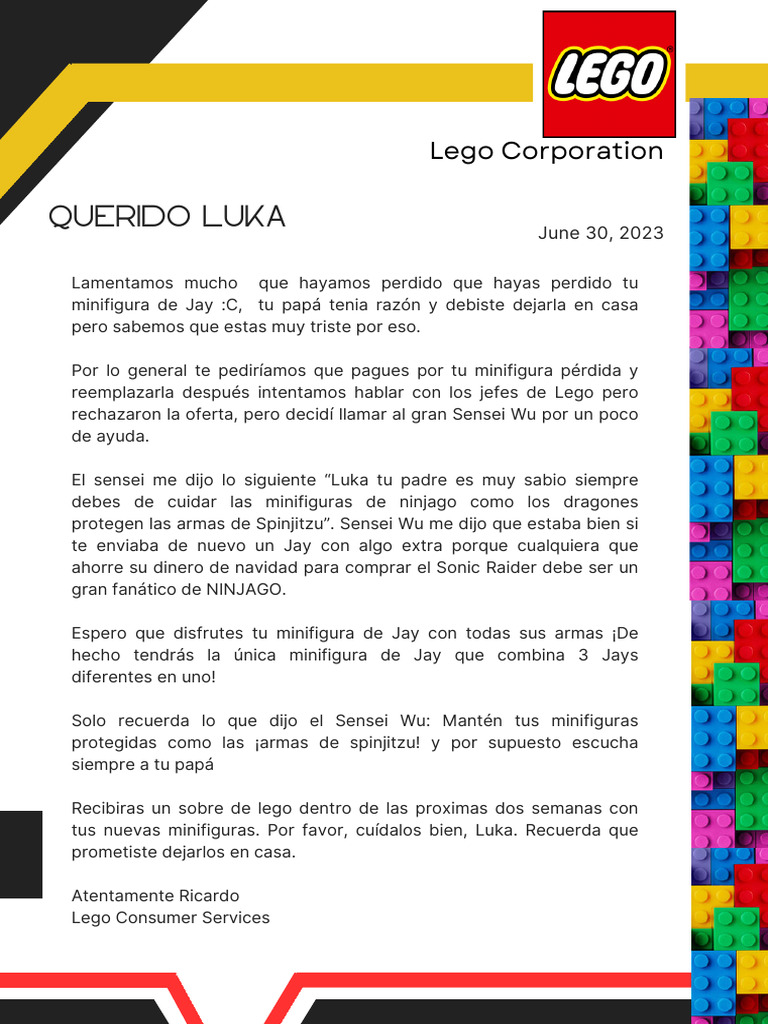HOJA MEMBRETADA LEGO | PDF