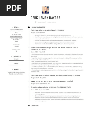 DENİZ IRMAK BAYDAR - Resume (