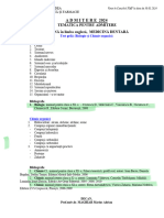 Tematica Medicina - Medicina Engleza - Medicina Dentara - 2024