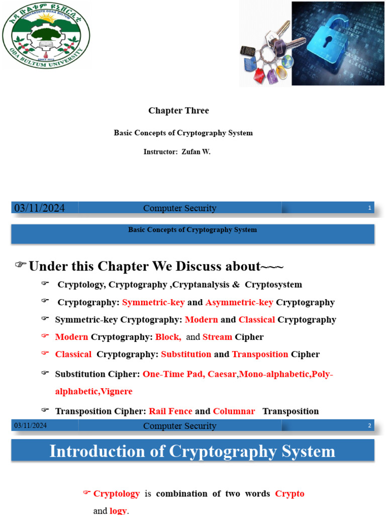 CS Chapter 3-0 2016 | PDF | Cryptography | Cipher