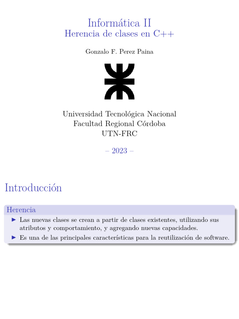 Herencia de Clases en C++ | PDF | Herencia (Programación Orientada a ...