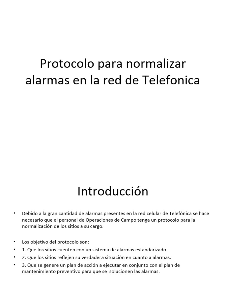 Protocolo para Normalizar Alarmas Eltek 2 | PDF | Tecnología