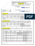 Excel Matematik Ve Mantik Formulleri