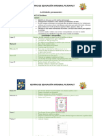 Actividades Permanentes 22 Al 2 de Febrero