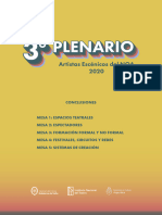 Conclusiones Del 3er Plenario de Artstas Escenicos Del Noa 2020