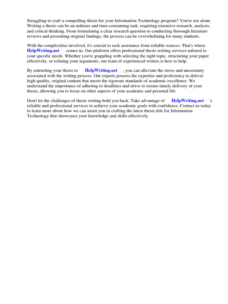 Latest Thesis Title For Information Technology Pdf