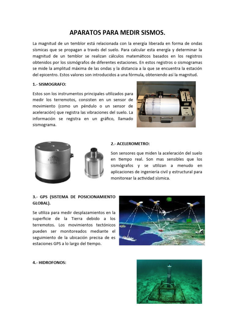 Aparatos para Medir Sismos | PDF | Ciencia y matemáticas, image size:768x1024