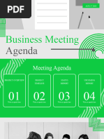 Green and Gray Minimal Geometric Business Meeting Agenda