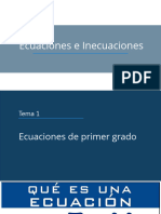 Ecuaciones e Inecuaciones