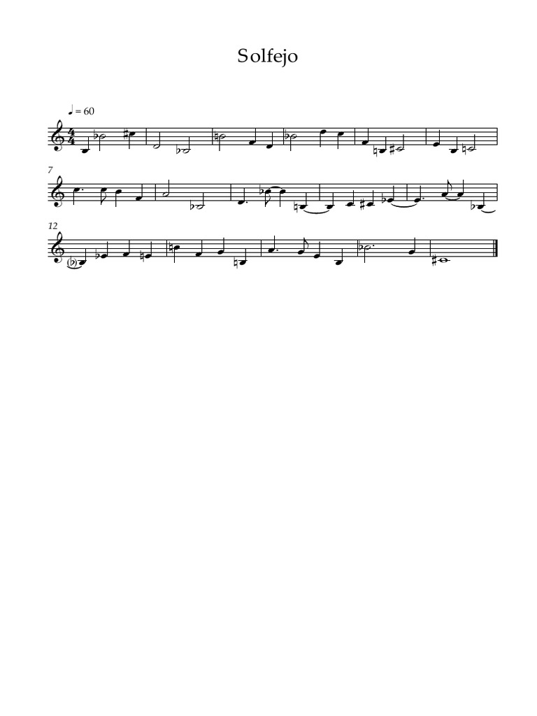Solfejo (1) - Partitura Completa | PDF