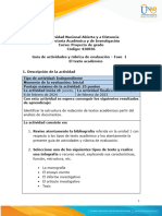 Guía de Actividades y Rúbrica de Evaluación - Fase 1 - El Texto Académico