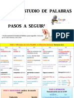 Estudio de Palabras Pasos A Seguir