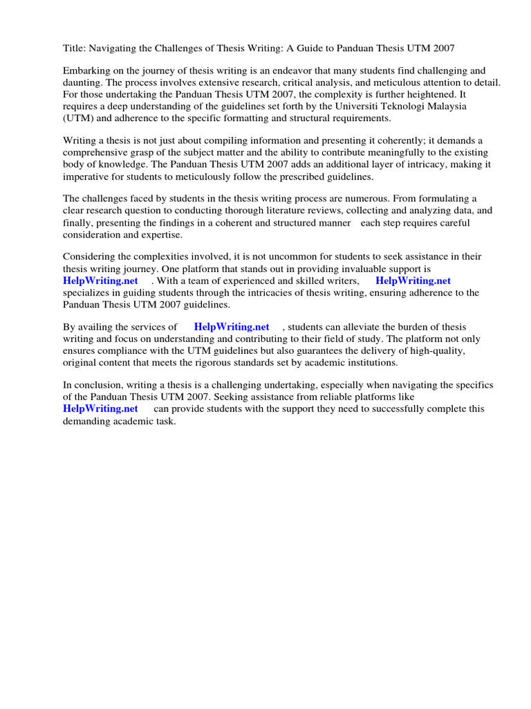 panduan-thesis-utm-2007-pdf-thesis-written-communication