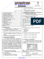 Apostila de Estatística (12 Páginas, 47 Questões) MATEMÁTICA II