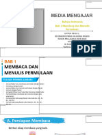 Media Ajar Kelas 1 Bahasa Indonesia Bab 1 Membaca Dan Menulis Permulaan