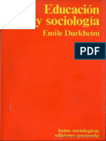 Educacion y Sociologia Durkheim