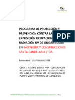 Programa de Protección y Prevención Contra La Exposición Ocupacional A Radiación Uv