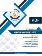 Marketing management (proposal) REPORT assignment