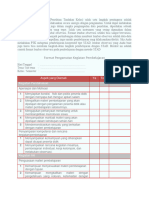 Format Pengamatan Penelitian PTK Kooperatif Stad