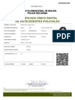 Certificado Único Digital de Antecedentes Policiales: Sistema Ed-1