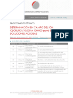 CYP-ECI-PRT-06 DETER EN CAMPO DEL IÓN CLORURO (10,000 A 100,000 PPM) EN SOLUCIONES AC