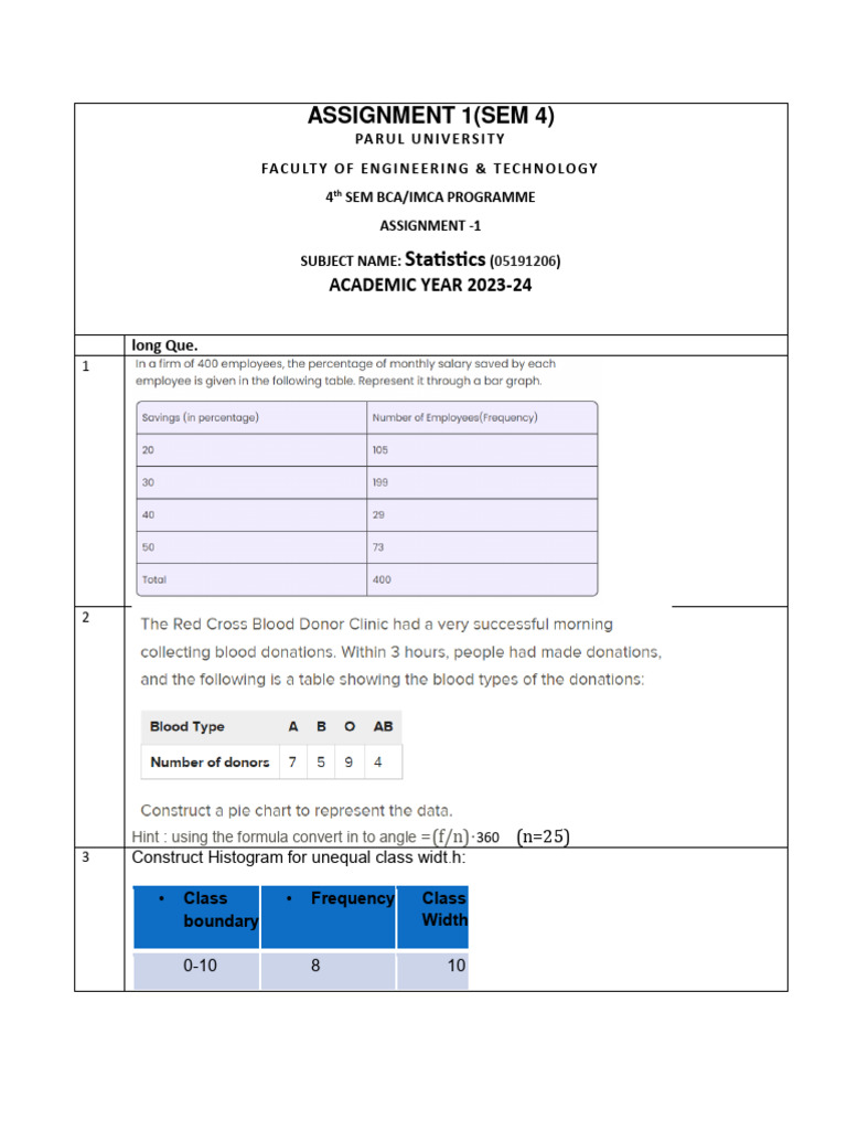 Assignment 1 2023 24 Pdf Statistics Probability