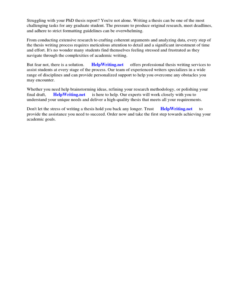 Phd Thesis Report Pdf Pdf Thesis Doctor Of Philosophy