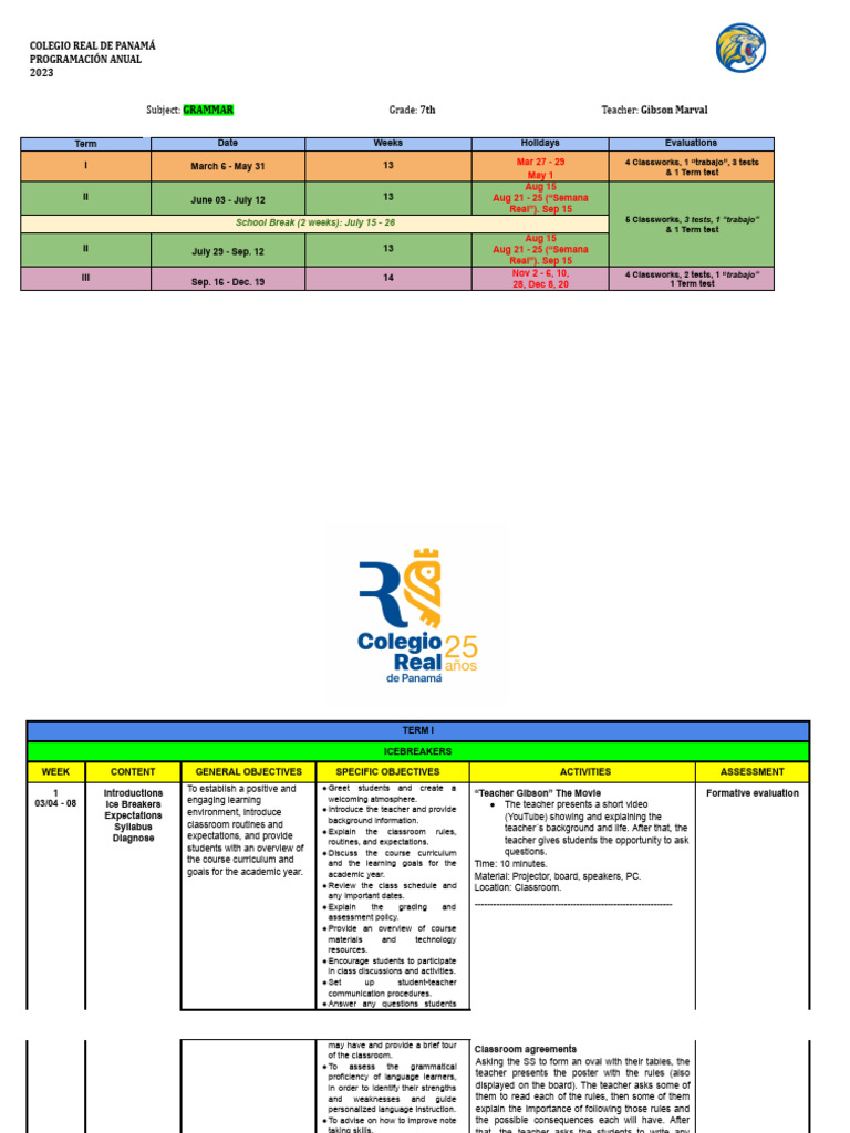 Crp 2024 grammar 7th grade long range plan new download free