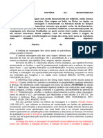 Introdução e História Da Massoterapia