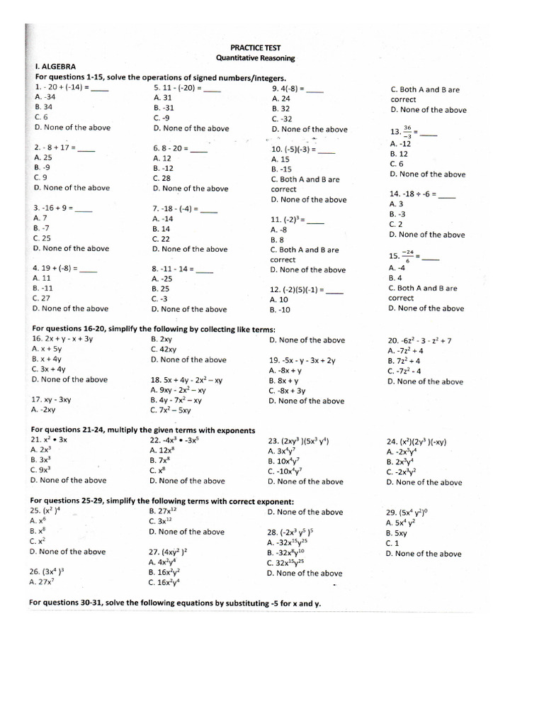 Math Review Materials Part2 | PDF