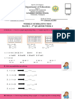 MATH 2 Weekly Test - Q3 Week 4