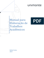 UNIMONTE Manual Elaboração Trabalhos Acadêmicos