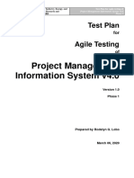 Test Plan v1 PMIS Agile