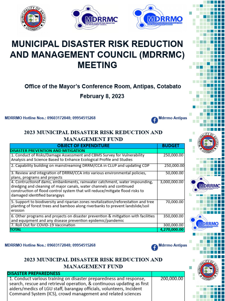 MDRRMO Presentation | PDF | Emergency Management | Flood