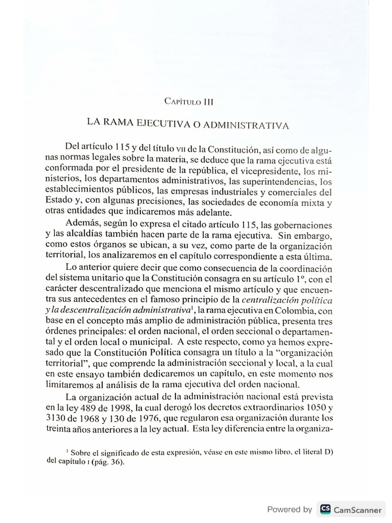 Rama Ejecutiva - Estructura Del Poder Público en Colombia - Libardo ...