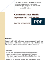 Common Mental Health Psychosocial Difficulties