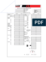 Sedan-Pre and Post Vehicle Delivery Inspection Sheet