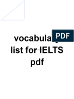 Vocabulary List For IELTS PDF