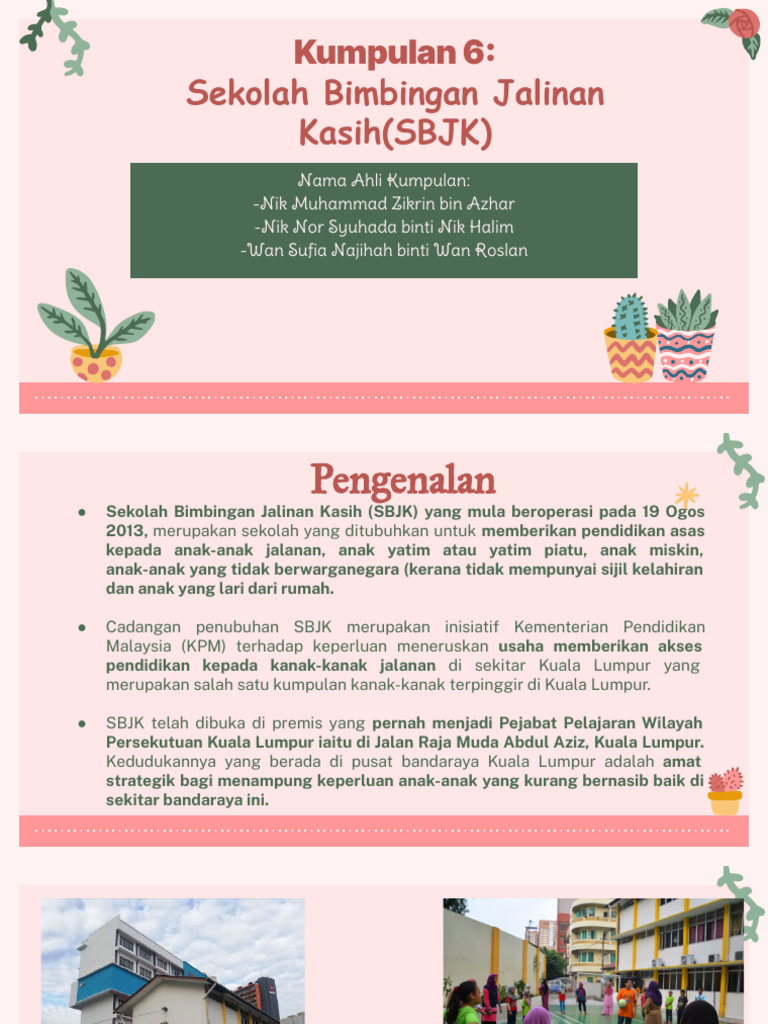 Tutorial Kumpulan 6 - Sekolah Bimbingan Jalinan Kasih | PDF