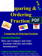 Comparing and Ordering Fractions Powerpoint