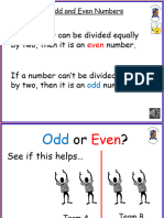 Odd and Even Numbers